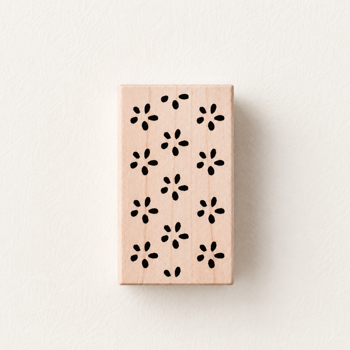 Apple Flower Frame Wooden Rubber Stamp