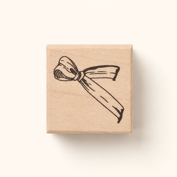 Bow Ribbon I Wooden Rubber Stamp