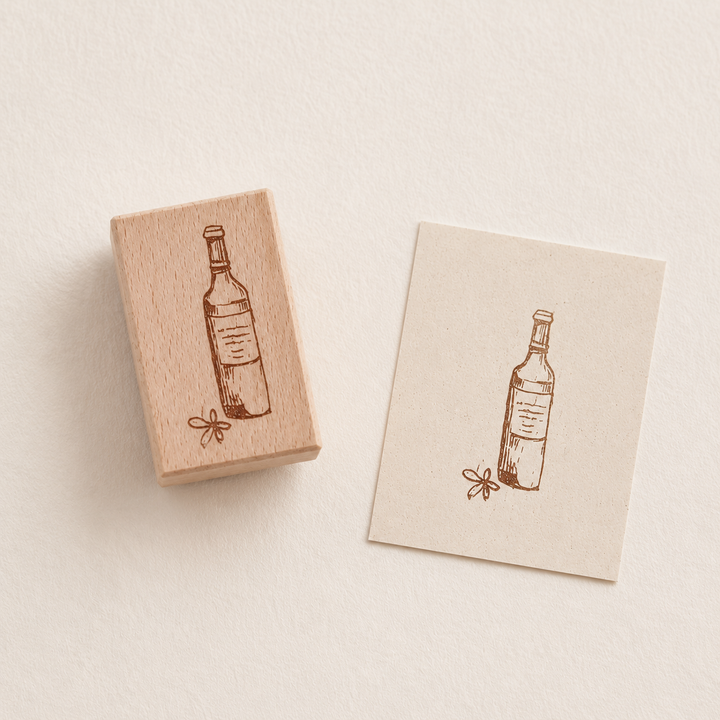 Little Drink Wooden Rubber Stamp