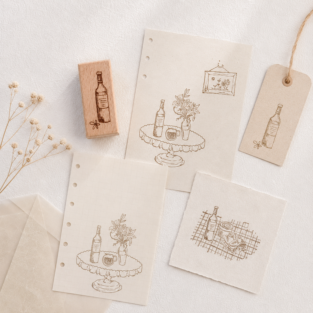 Little Drink Wooden Rubber Stamp