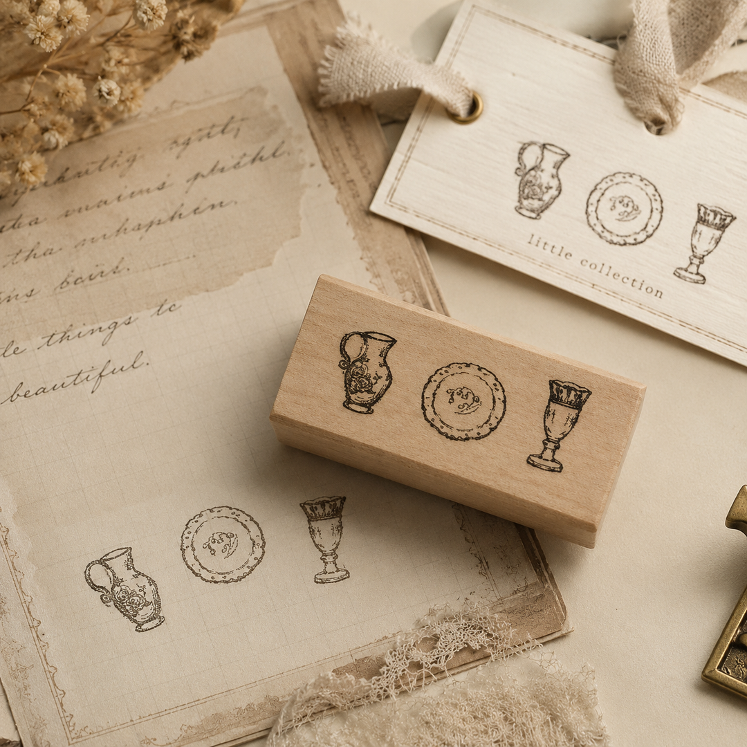 Mini Home Objects Set I Wooden Stamp