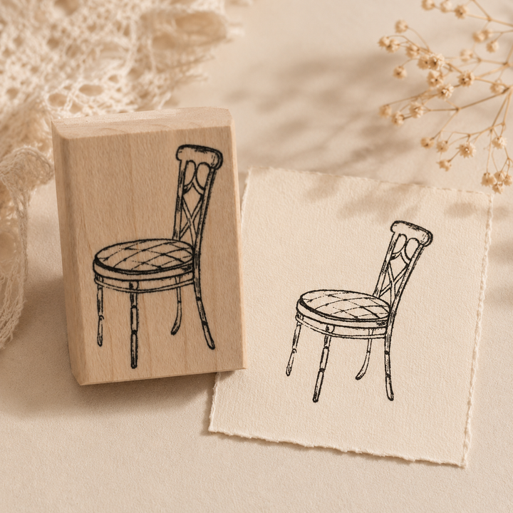 Single Chair Wooden Stamp | NelCreate