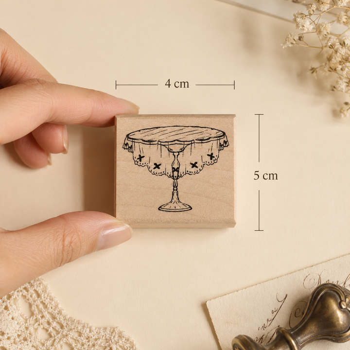 Vintage Coffee Table Wooden Stamp